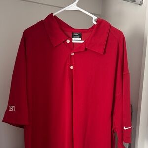 Nike Men's Vibrant Red Polo Shirt